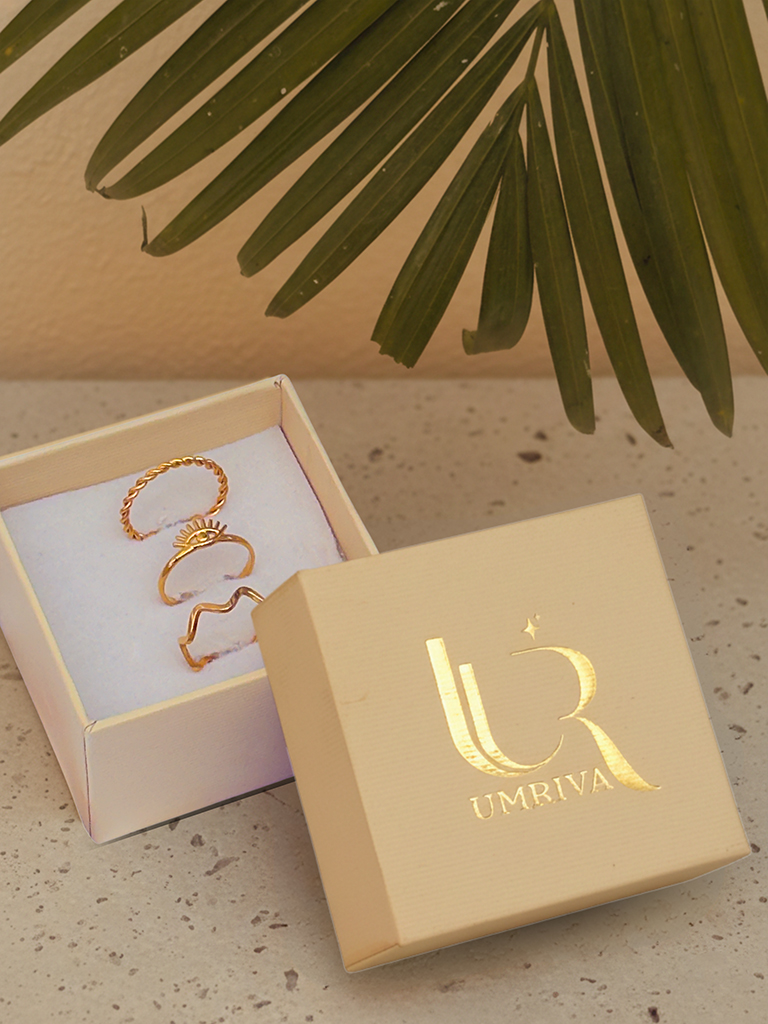 Evil Eye Stack Ring Set - Image 2