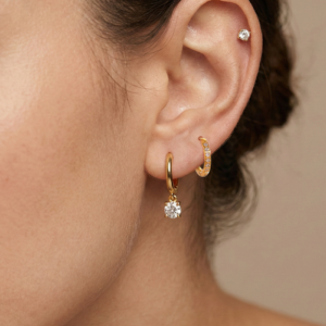Diamond Hoop & Stud Trio Set