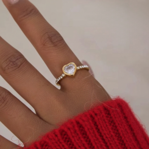 Crystal Heart Ring