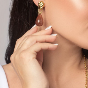 Amber Drop Flow Earrings