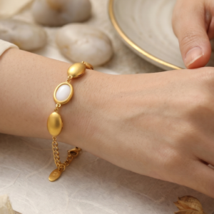 Oval Crystal Link Bracelet