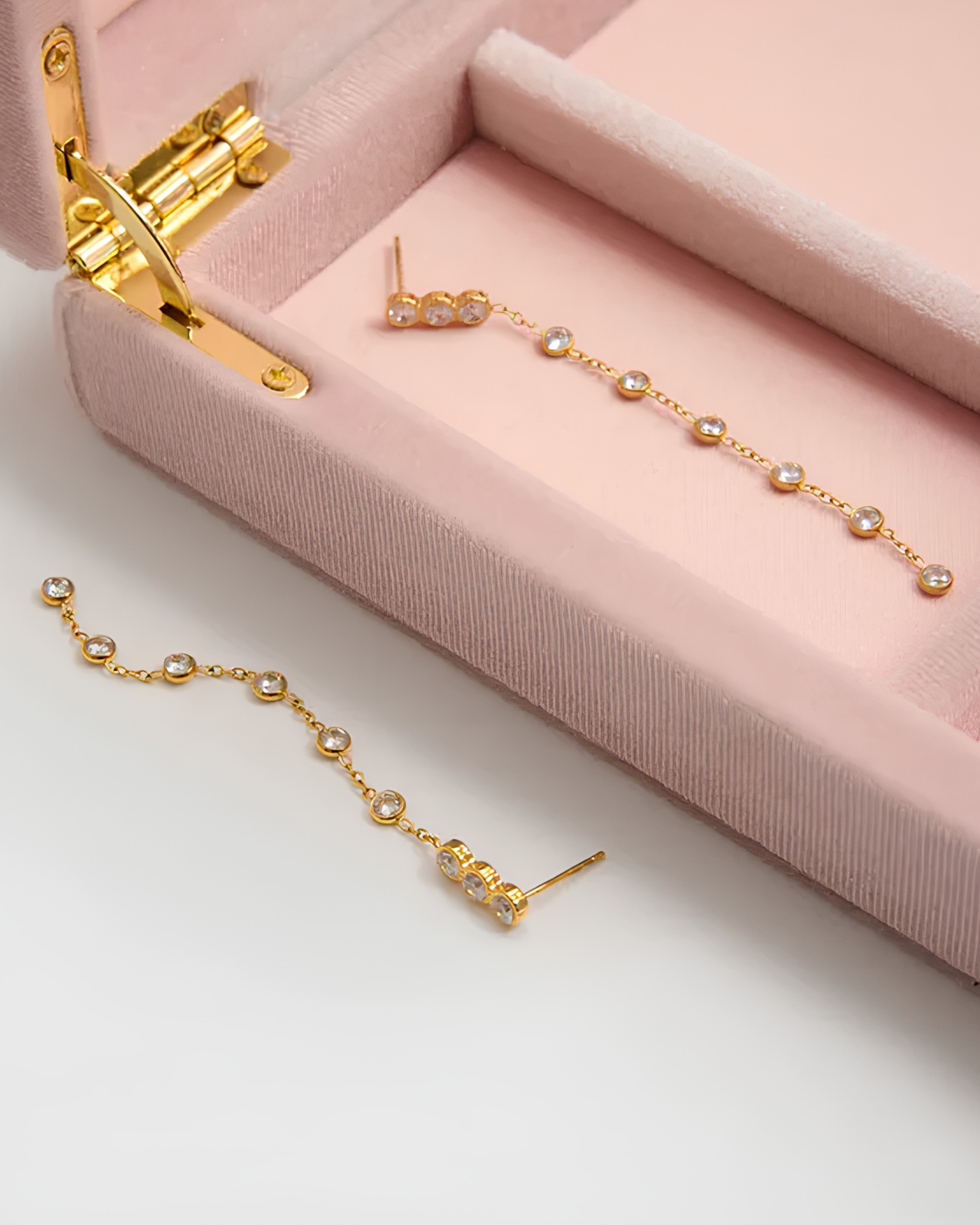 Celeste Chain Drop Earrings - Image 3