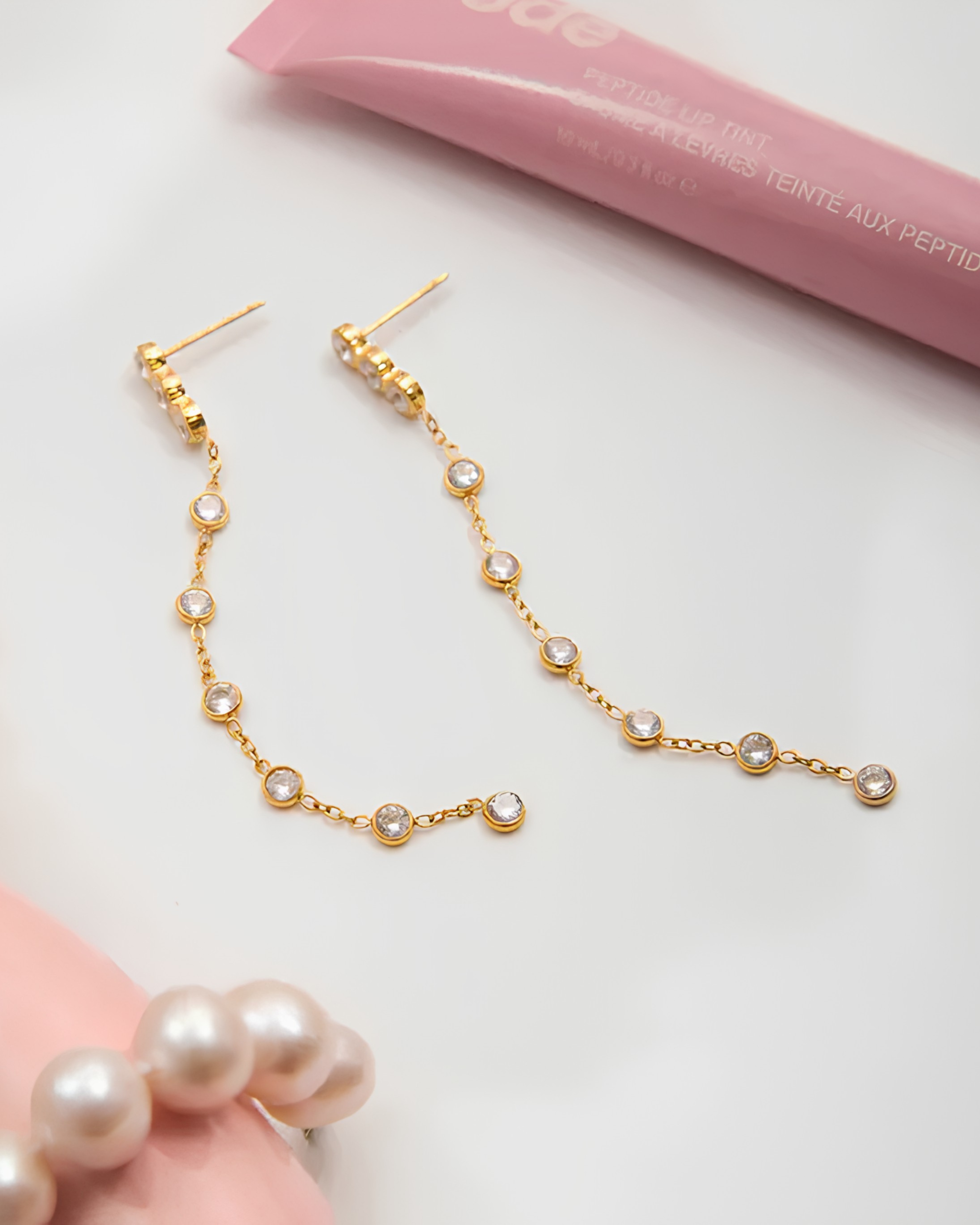 Celeste Chain Drop Earrings - Image 5