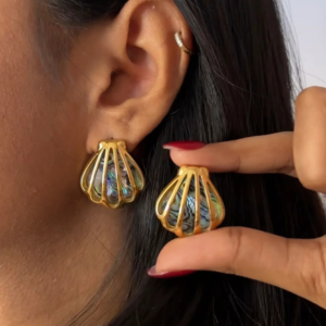 Emerald Shell Earrings