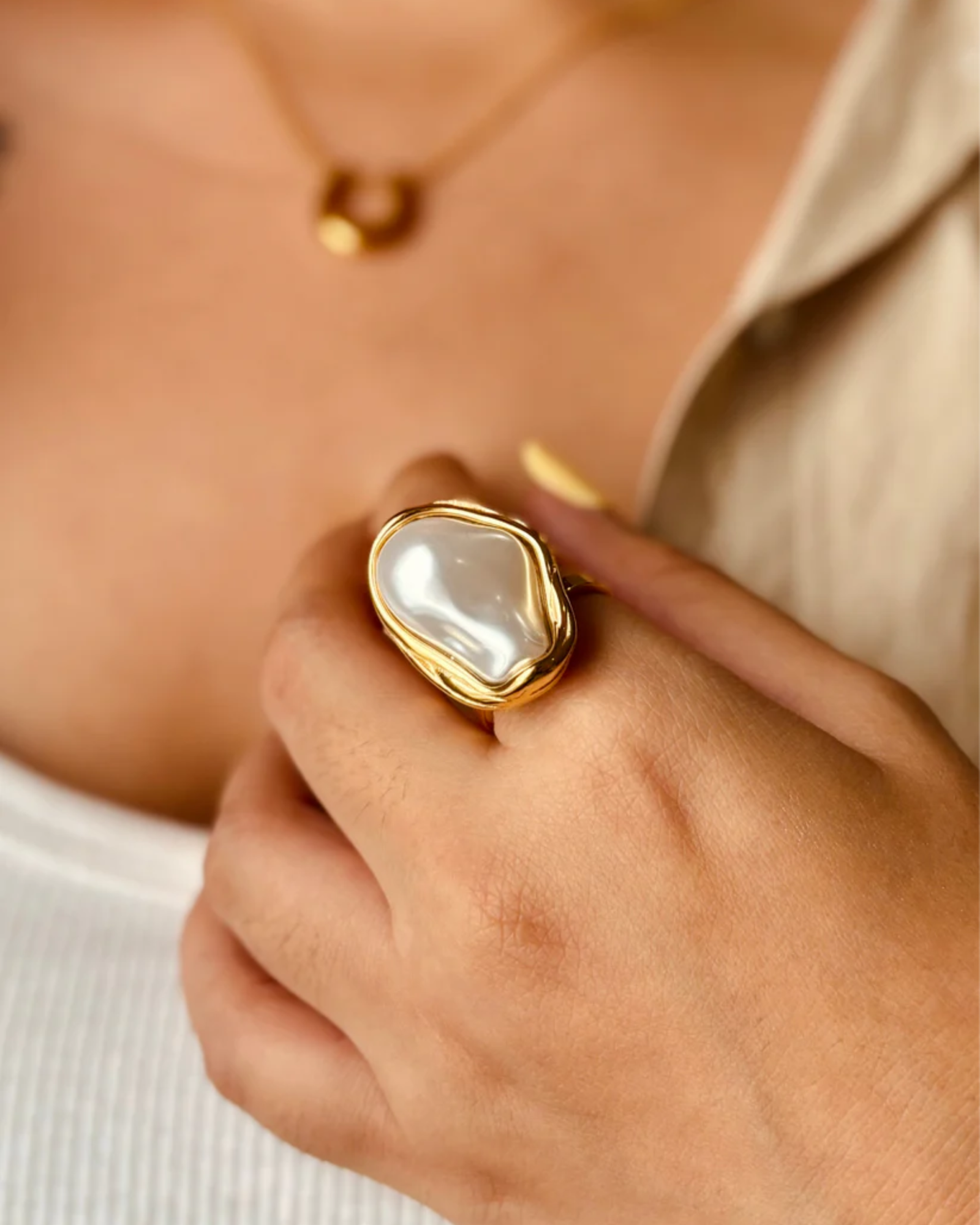 Molten Pearl Ring - Image 3