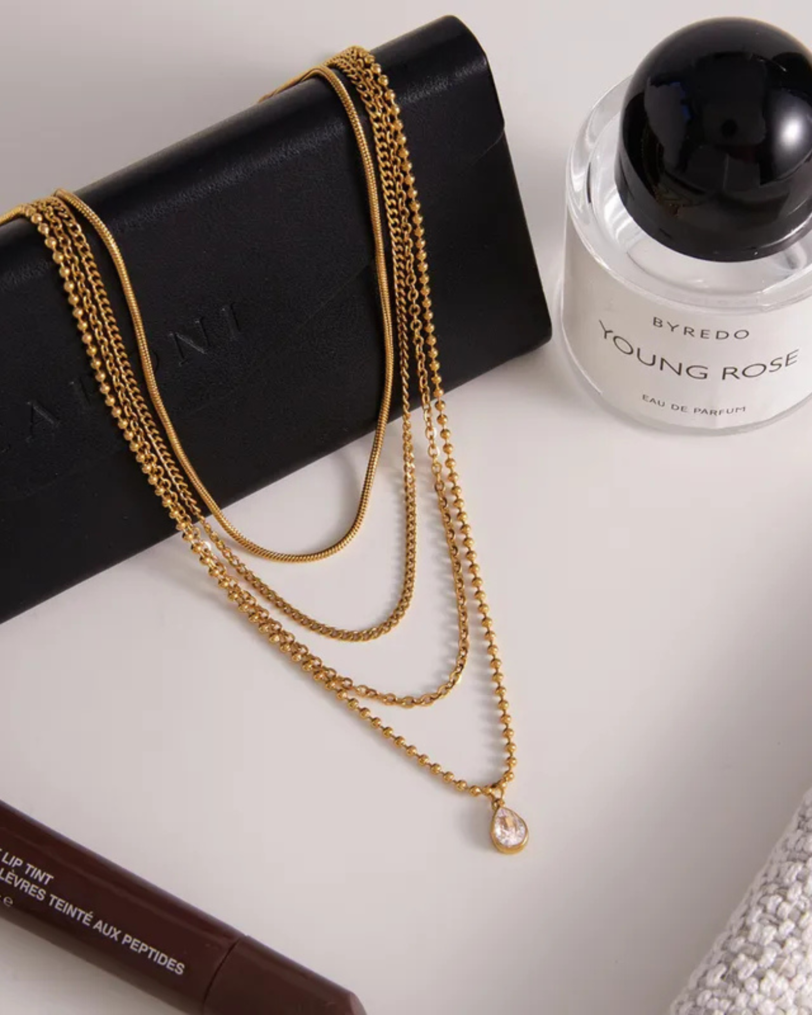 Layered Drop Chain Necklace - Image 3