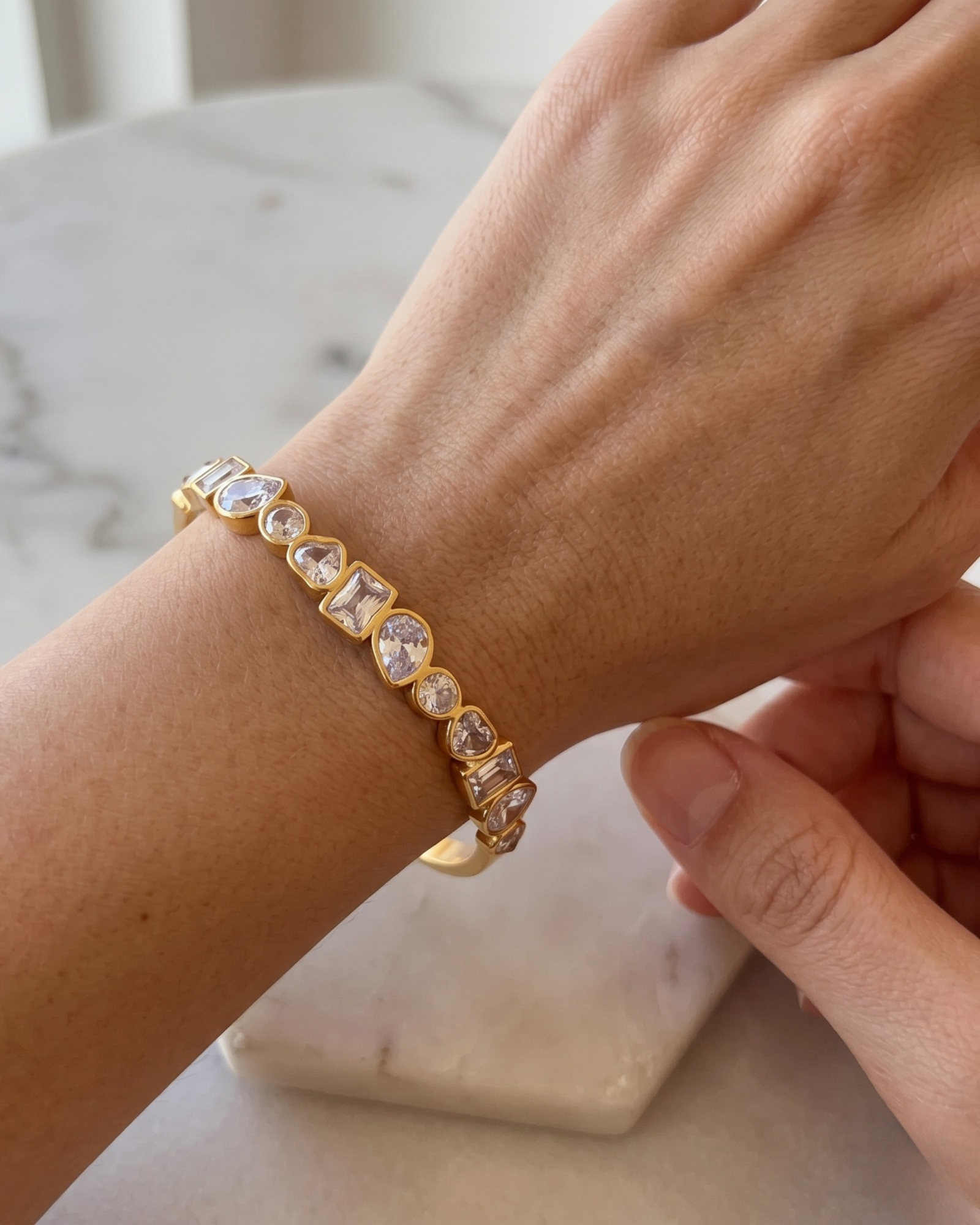 Mosaic Crystal Bangle