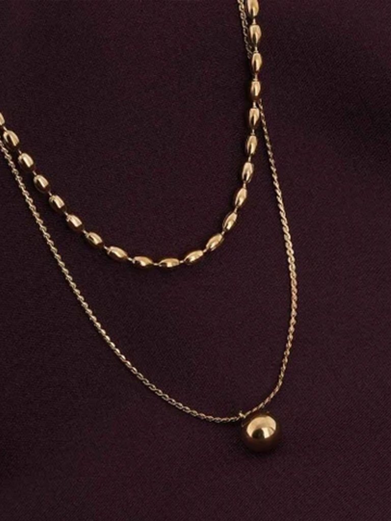 Double Layered Sphere Necklace