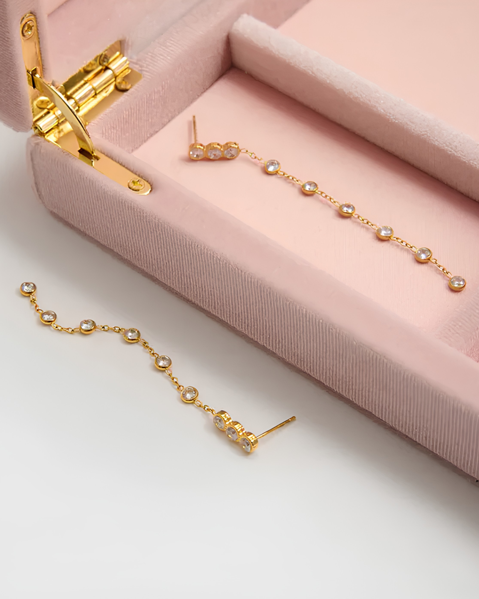 Celeste Chain Drop Earrings - Image 3