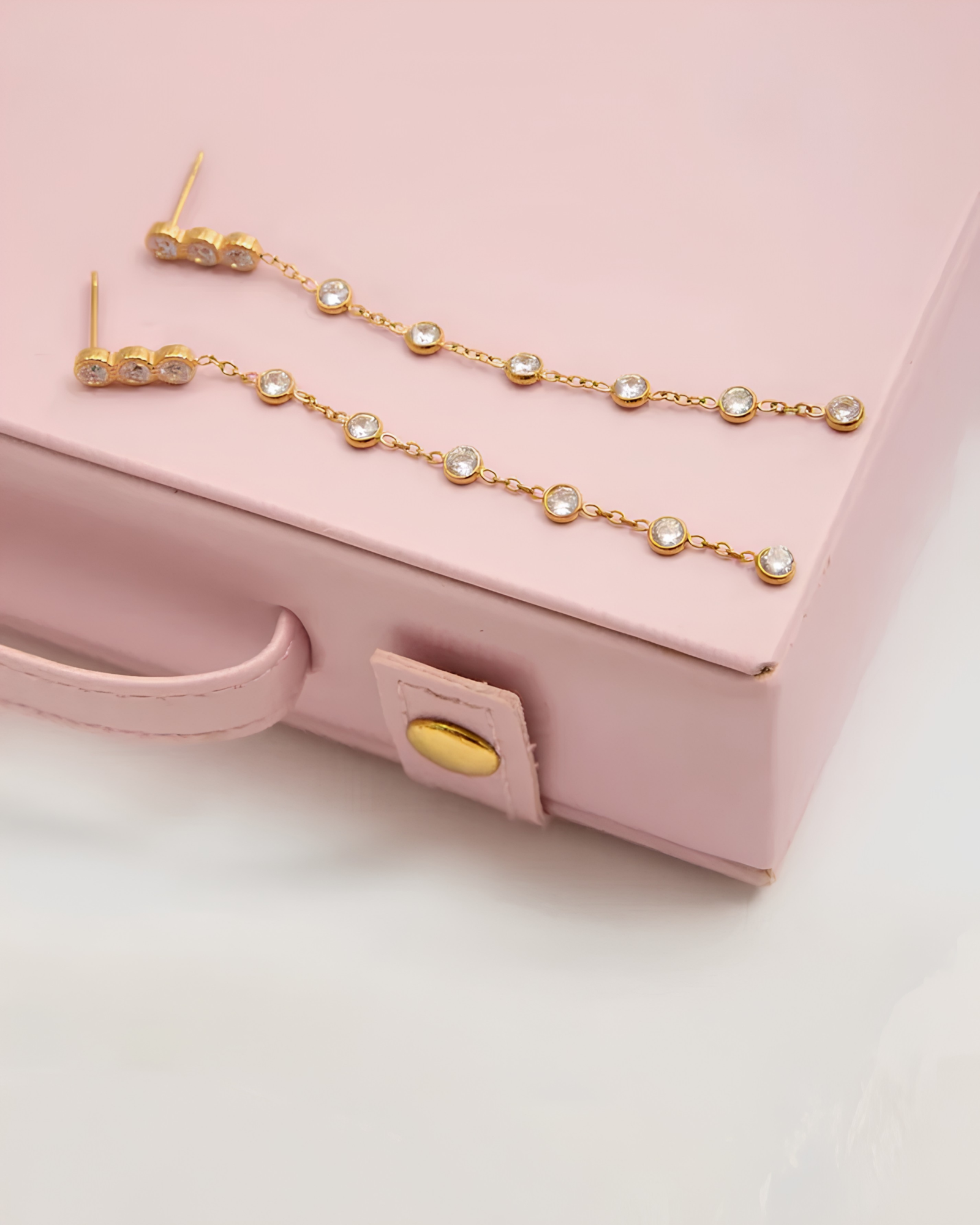 Celeste Chain Drop Earrings - Image 4