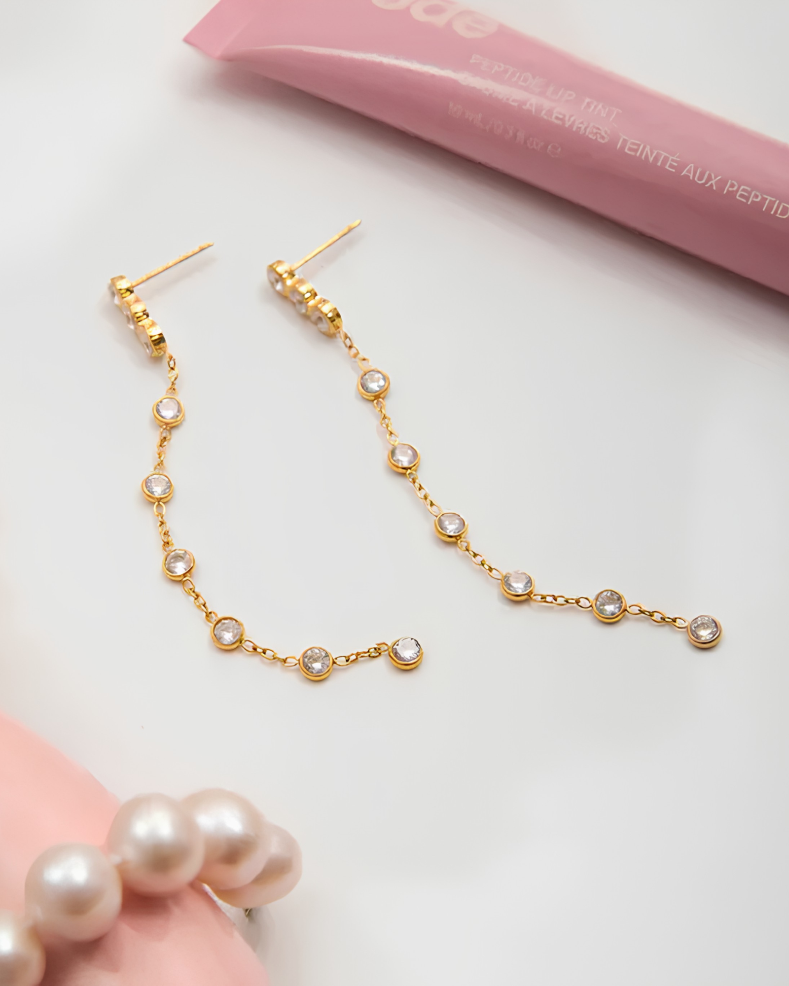 Celeste Chain Drop Earrings - Image 5