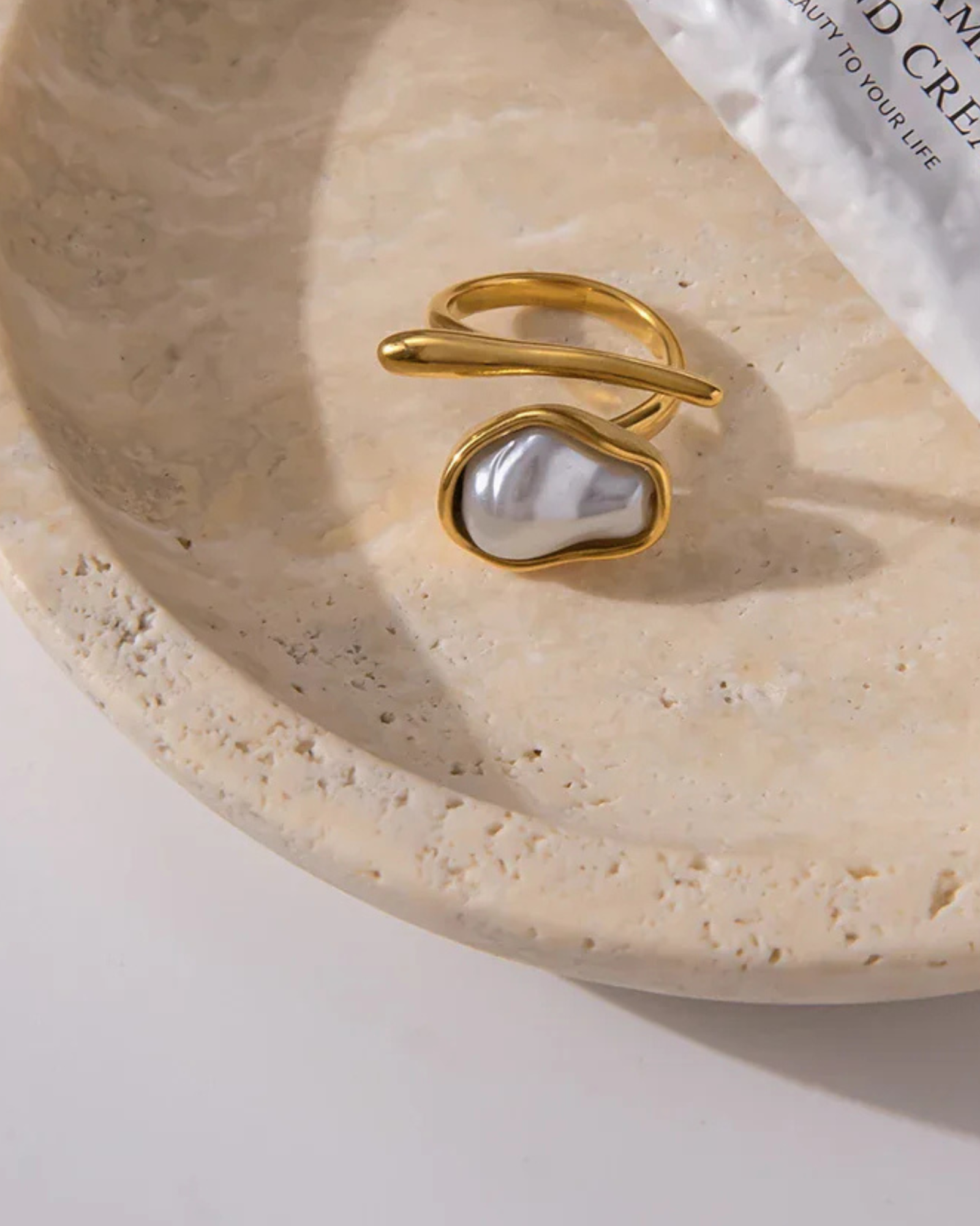 Pearl Contour Ring - Image 4