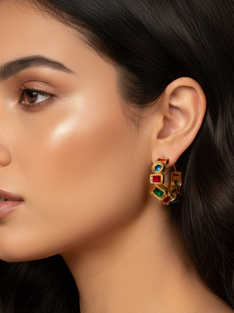 Elara Mosaic Hoops