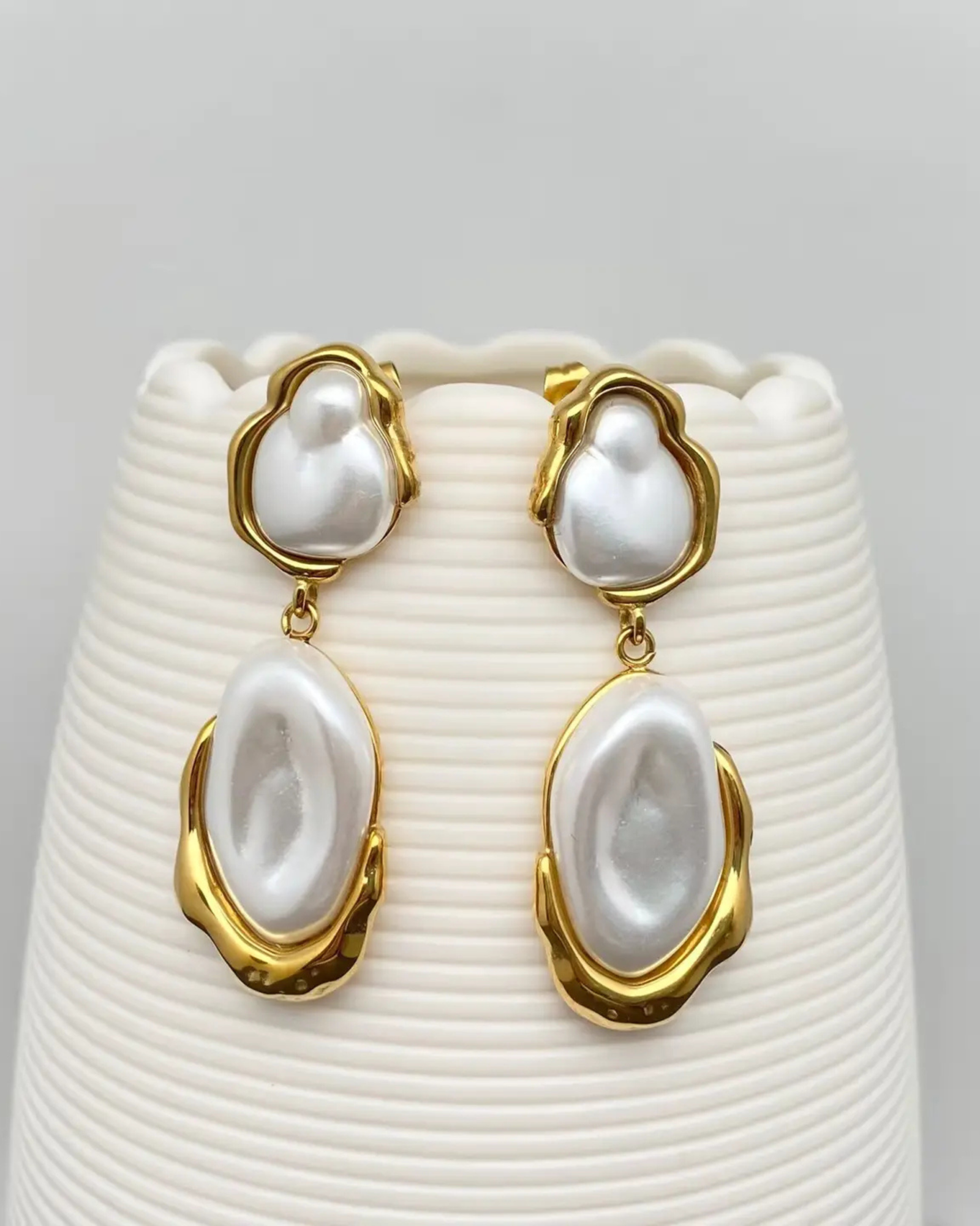 Molten Pearl Earrings - Image 3